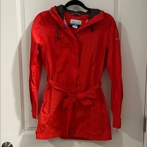 Columbia Omni-Shell  Women's Vibrant Red Trench Rain Coat